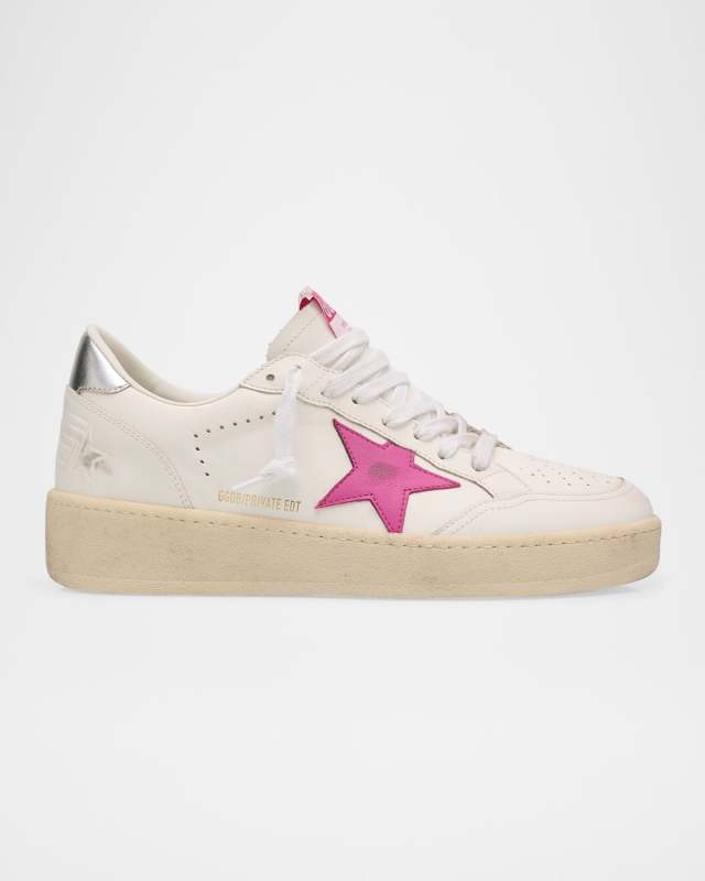 Ballstar Mixed Leather Low-Top Sneakers